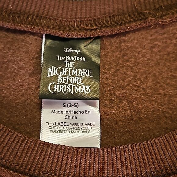 NWT Disney's Nightmare Before Christmas brown Sweatshirt size Small - Picture 10 of 12